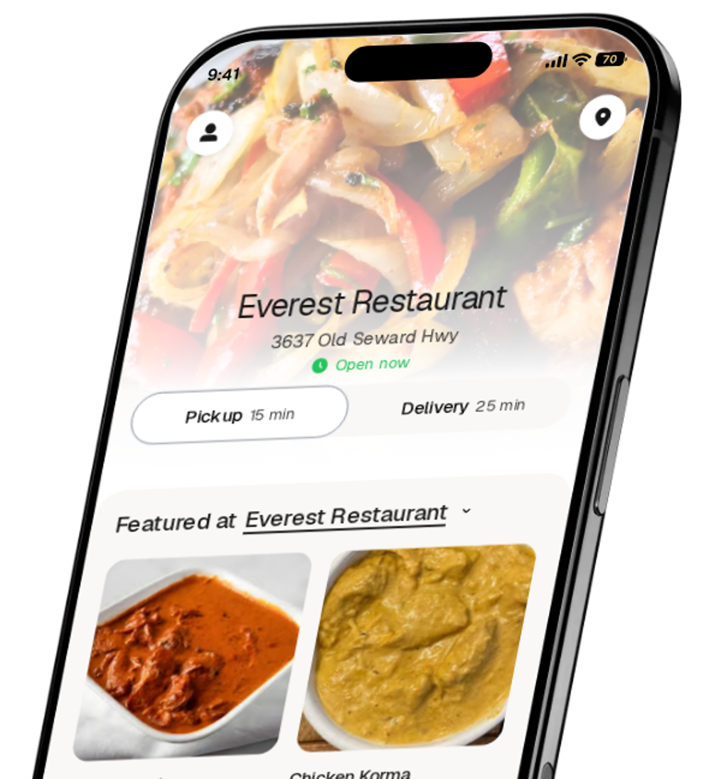 Everest Restaurant app preview