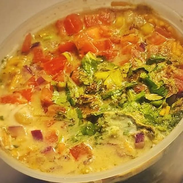 Samosa chaat.